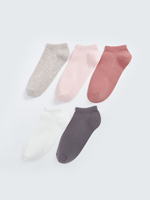 LCW DREAM Kadın Düz Patik Çorap 5'li - W31947Z8-L9L