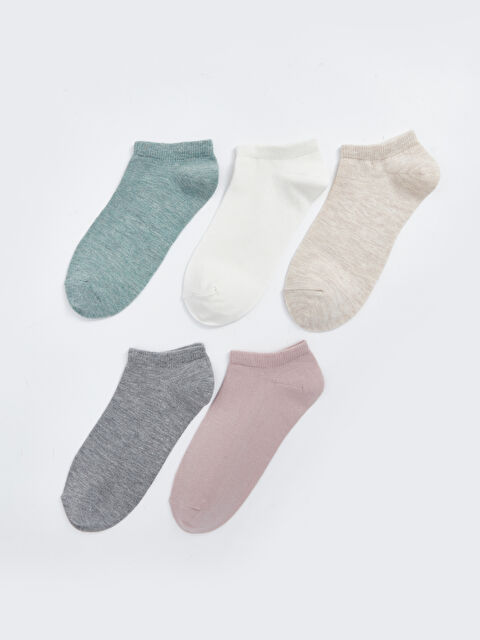 LCW DREAM Kadın Düz Patik Çorap 5'li - W31947Z8-LAF