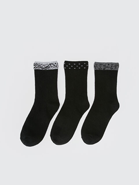 LCW DREAM Desenli Kadın Soket Çorap 3'lü - W31968Z8-LAK