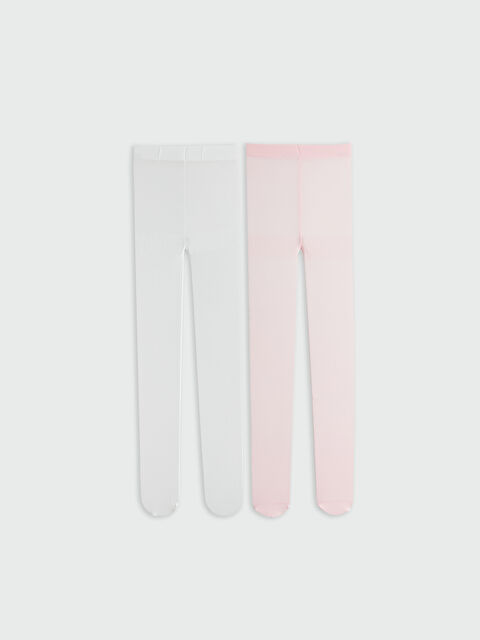 LCW Kids Basic Kız Çocuk Külotlu Çorap 2'li - W32157Z4-FVB