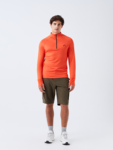 XSIDE ACTIVE Funnel Neck Long Sleeve Men's Sports T-Shirt