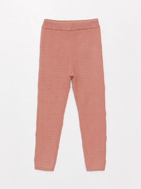 LCW baby Beli Lastikli Yumuşak Dokulu Kız Bebek Triko Tayt - W32448Z1-V69