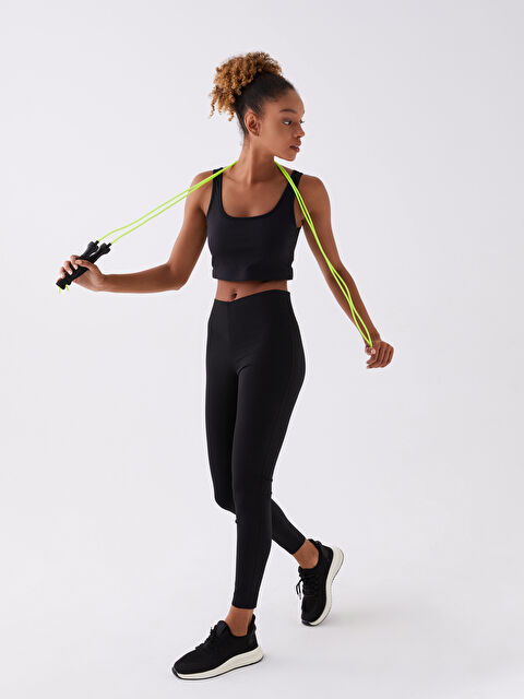 XSIDE ACTIVE Elastic Waist Straight Interlock Women's Sports Leggings - W32475Z8-CVL