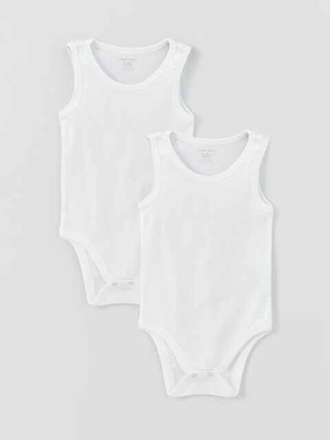 LCW baby Lot de 2 bodies bébé fille à boutons-pression col rond - W32527Z1-E5X