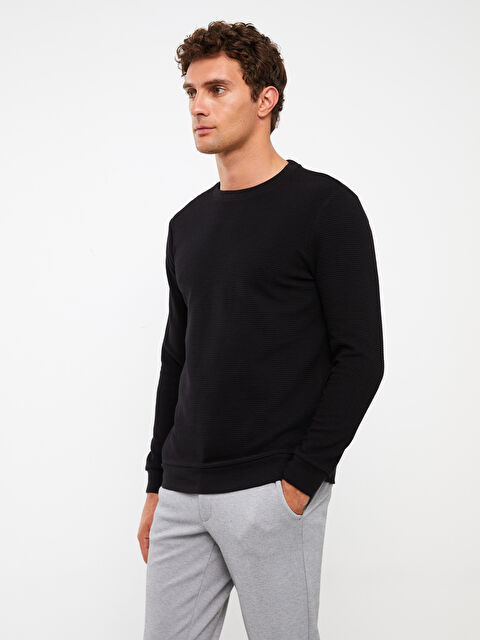 LCW Vision Bisiklet Yaka Uzun Kollu Erkek Sweatshirt - W32698Z8-CVL