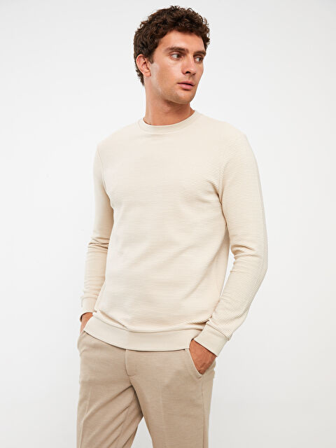 LCW Vision Crew Neck Long Sleeve Men's Sweatshirt - W32698Z8-HZZ