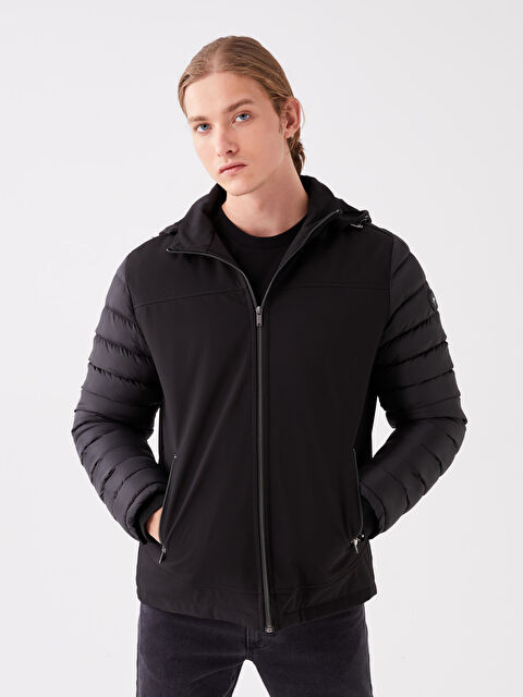 XSIDE Standart Kalıp Kapüşonlu Erkek Şişme Mont - W32752Z8-CVL