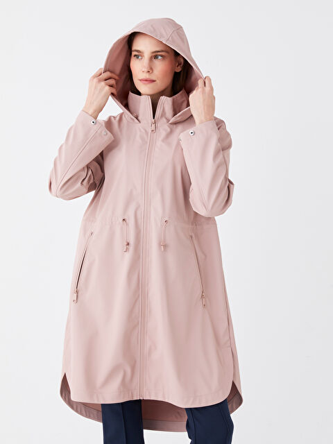 LCWAIKIKI Classic Kadın Kapüşonlu Düz Yağmurluk - W32863Z8-GET