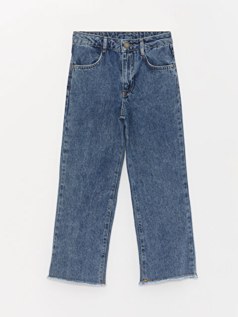 LCW Kids Wideleg Kız Çocuk Jean Pantolon - W32885Z4-SHK