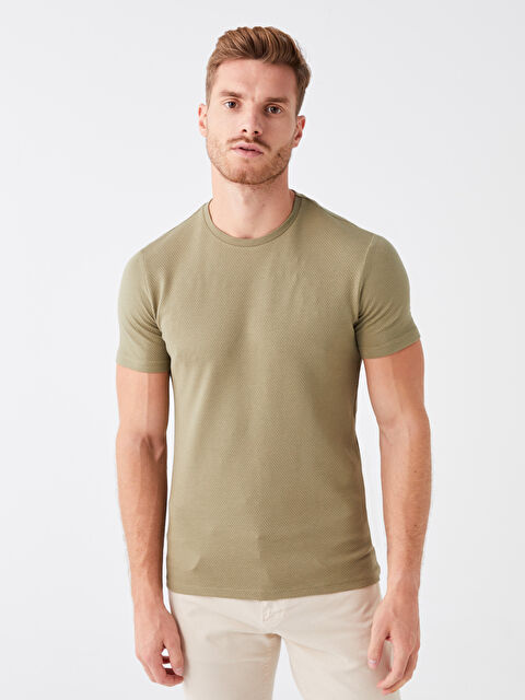 LCW Vision Bisiklet Yaka Kısa Kollu Erkek Tişört - W32977Z8-SYE