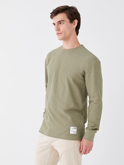 XSIDE Bisiklet Yaka Uzun Kollu Erkek Tişört - W33536Z8-J1W