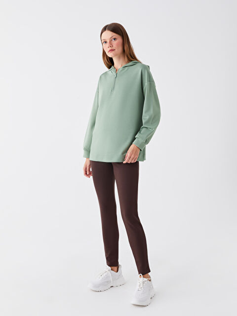 LCWAIKIKI Basic Kadın Beli Lastikli Düz Tayt - W33666Z8-HKQ