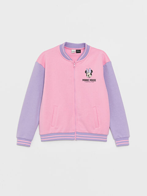LCW Kids Minnie Mouse Baskılı Uzun Kollu Kız Çocuk Kolej Ceket - W33849Z4-GA5