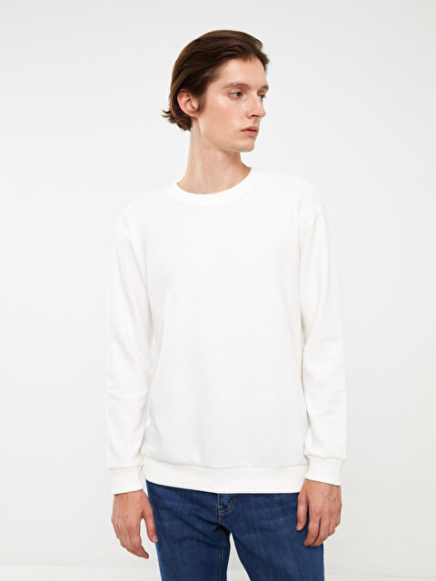 XSIDE Bisiklet Yaka Uzun Kollu Erkek Sweatshirt - W33850Z8-V9H