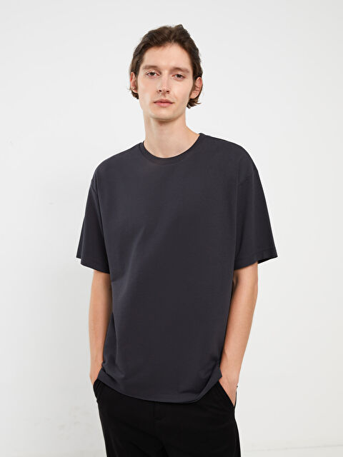 XSIDE Bisiklet Yaka Kısa Kollu Erkek Tişört - W33946Z8-HGG