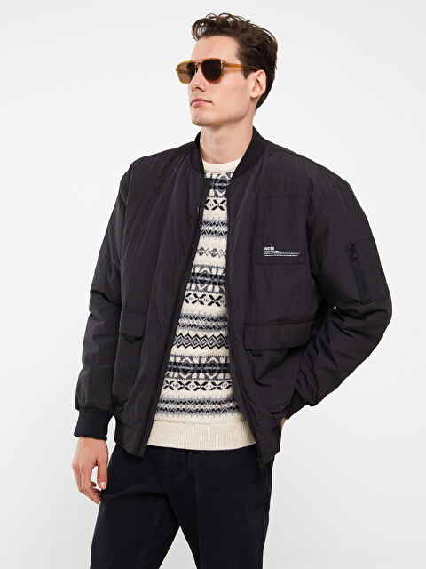 LCW Casual Standart Kalıp Uzun Kollu Erkek Kolej Ceket - W34086Z8-CVL