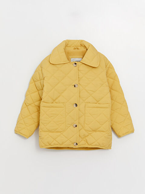 LCW Kids Gömlek Yaka Kapitone Kız Çocuk Mont - W34214Z4-G5Y