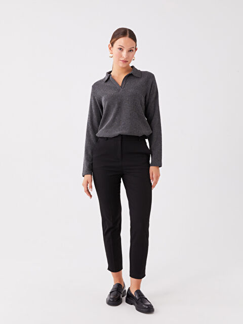 LCWAIKIKI Basic Kadın Dar Fit Düz Pantolon - W34235Z8-CVL