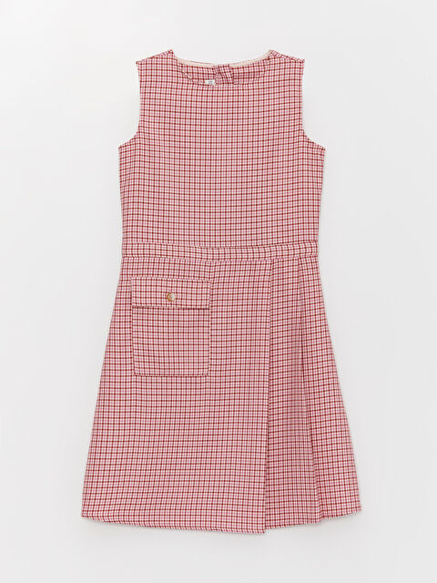 LCW Kids Bisiklet Yaka Ekose Kız Çocuk Elbise - W34501Z4-LPA