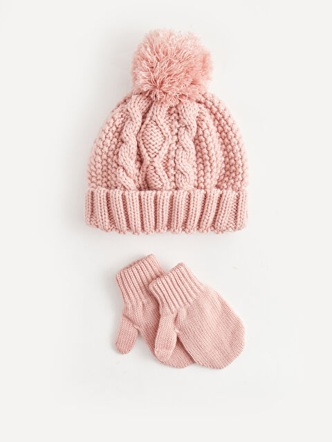 LCW baby Kız Bebek Bere ve Eldiven - W34626Z1-UYY