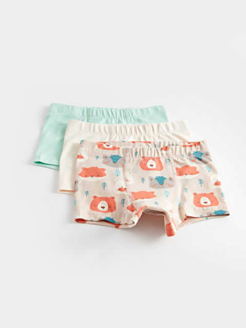 LCW baby Beli Lastikli Erkek Bebek Boxer 3'lü - W34754Z1-LQB