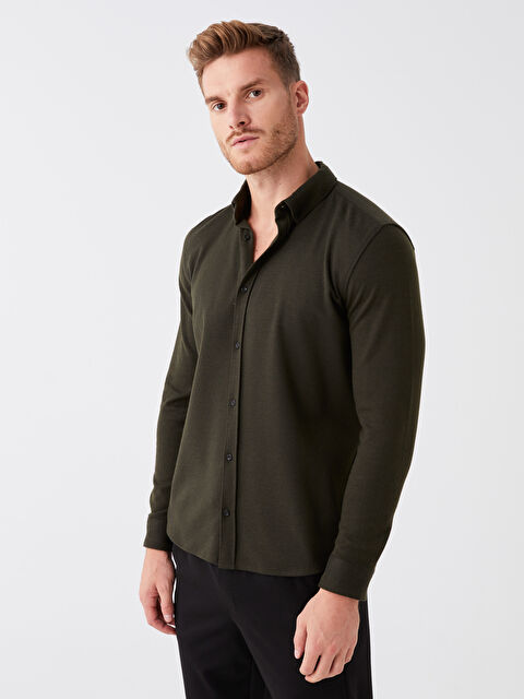 LCW Vision Slim Fit Uzun Kollu Erkek Gömlek - W35293Z8-HDA