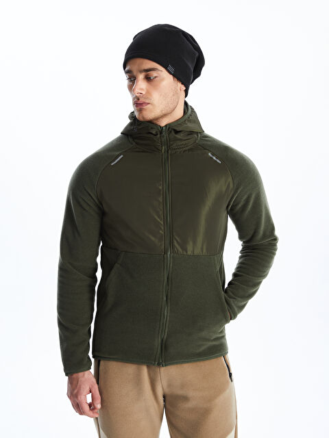 XSIDE ACTIVE Kapüşonlu Uzun Kollu Erkek Fermuarlı Sweatshirt - W35355Z8-KDX