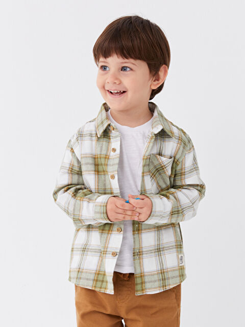 LCW baby Uzun Kollu Ekose Desenli Erkek Bebek Gömlek - W35452Z1-LMT