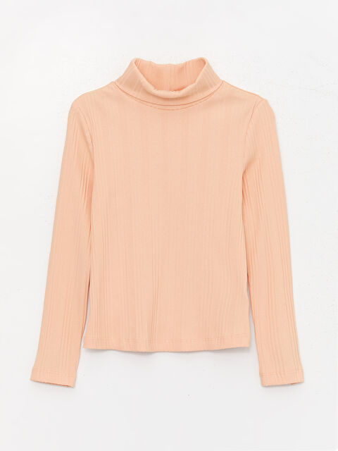 LCW Kids Balıkçı Yaka Uzun Kollu Kız Çocuk Tişört - W35556Z4-FME