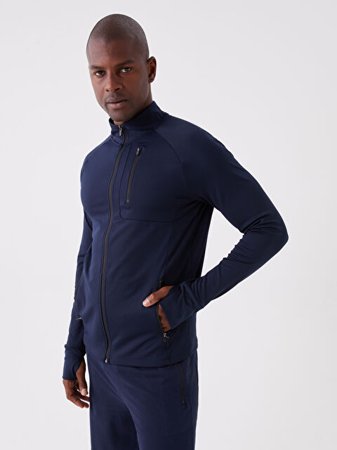 XSIDE ACTIVE Dik Yaka Uzun Kollu Erkek Fermuarlı Sweatshirt - W35632Z8-HRC