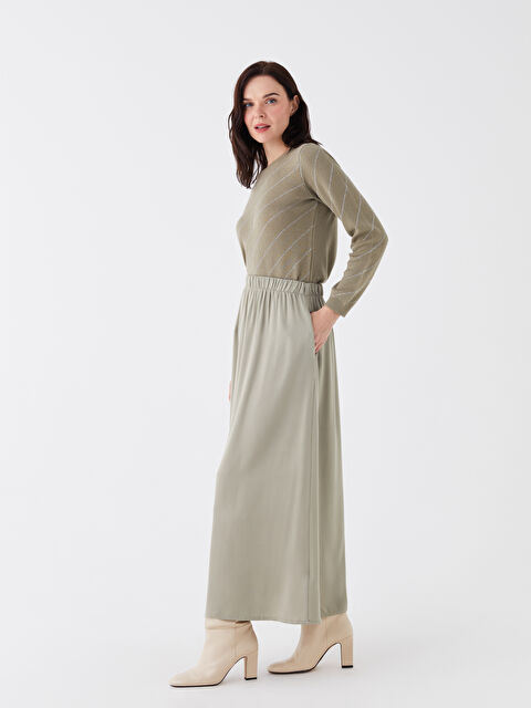 LCW Grace Kadın Beli Lastikli Düz Etek - W35715Z8-HDG