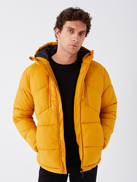 XSIDE Slim Fit Kapüşonlu Erkek Şişme Mont - W36218Z8-V2F