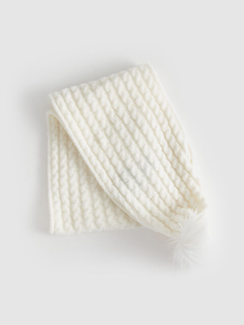 LCW ACCESSORIES Ponponlu Kız Çocuk Triko Atkı - W36419Z4-FEW