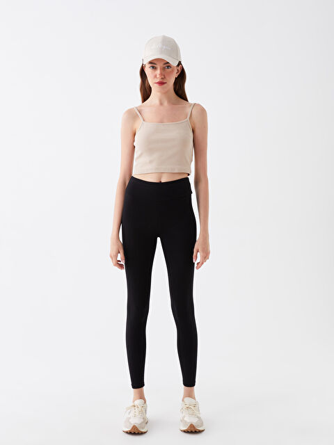 LCW Vision Kadın Beli Lastikli Düz Tayt - W36494Z8-CVL