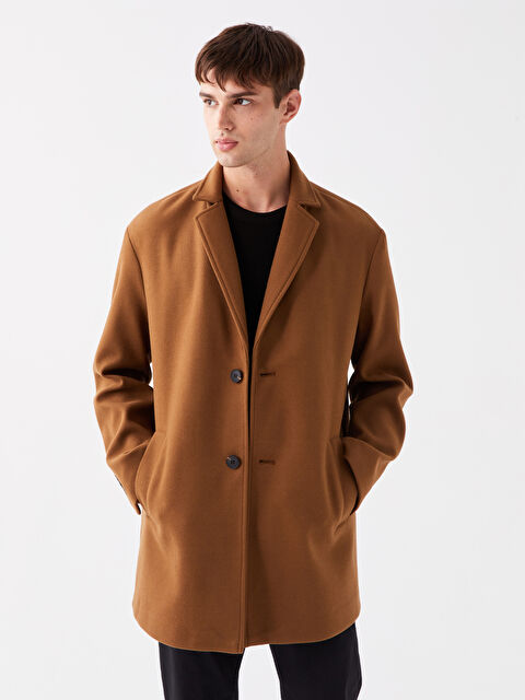 XSIDE Standart Kalıp Ceket Yaka Erkek Kaşe Kaban - W36604Z8-V74