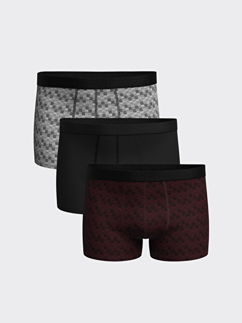 LC WAIKIKI Standart Kalıp Pamuklu Esnek Erkek Boxer 3'lü - W36747Z8-LQJ