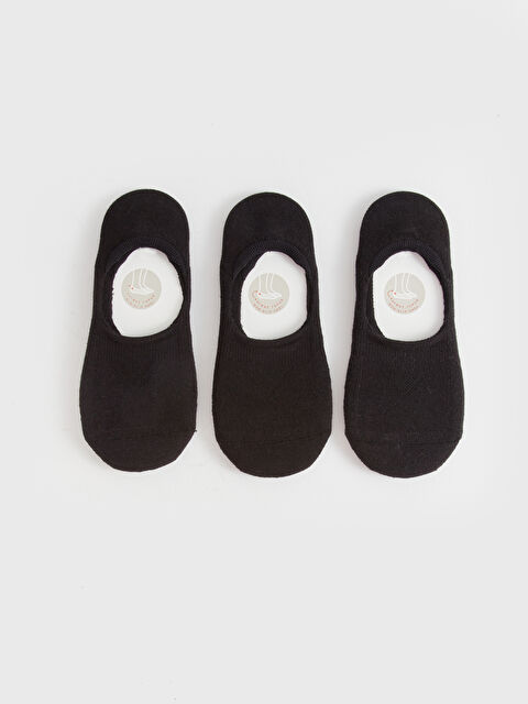 LCW DREAM Düz Kaymaz Topuk Kadın Babet Çorap 3'lü Paket - W36784Z8-CVL