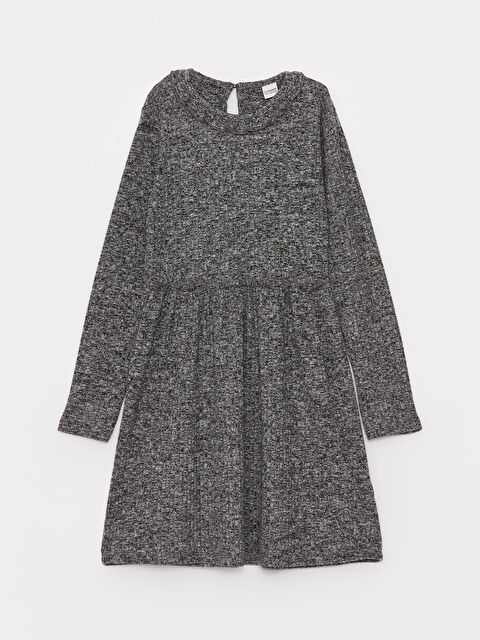 LCW Kids Bisiklet Yaka Uzun Kollu Kız Çocuk Elbise - W36848Z4-HJU