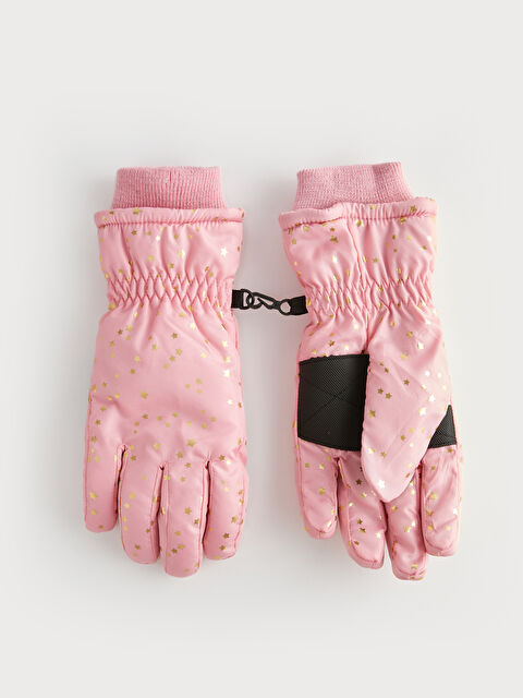 LCW ACCESSORIES Yıldız Baskılı Kız Çocuk Kar Eldiveni - W36869Z4-LT0