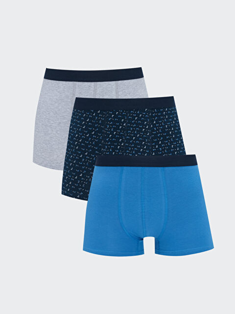 LC WAIKIKI Standart Kalıp Pamuklu Esnek Erkek Boxer 3'lü - W36950Z8-LSJ