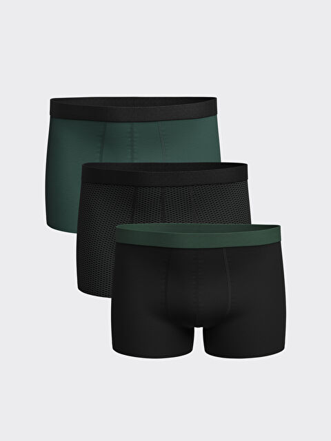 LC WAIKIKI Standart Kalıp Pamuklu Esnek Erkek Boxer 3'lü - W37041Z8-LQJ