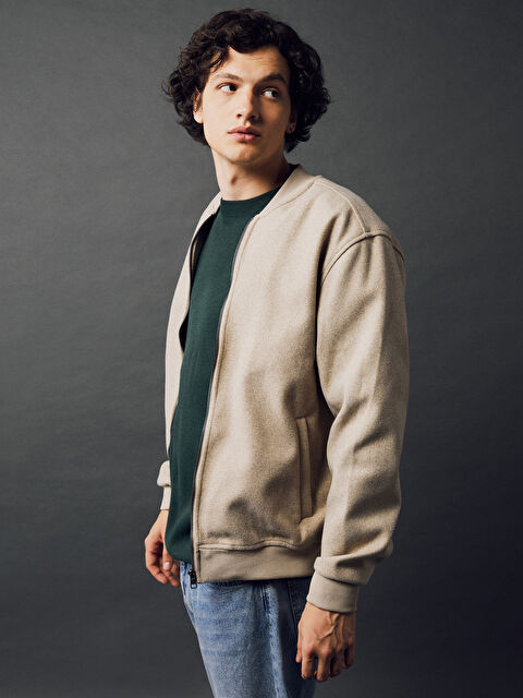 LCW Casual Standart Kalıp Kolej Yaka Kaşe Erkek Mont - W37330Z8-E0B