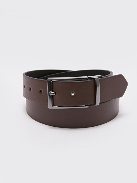 LCW ACCESSORIES Deri Görünümlü Çift Taraflı Erkek Kemer - W37373Z8-CT9