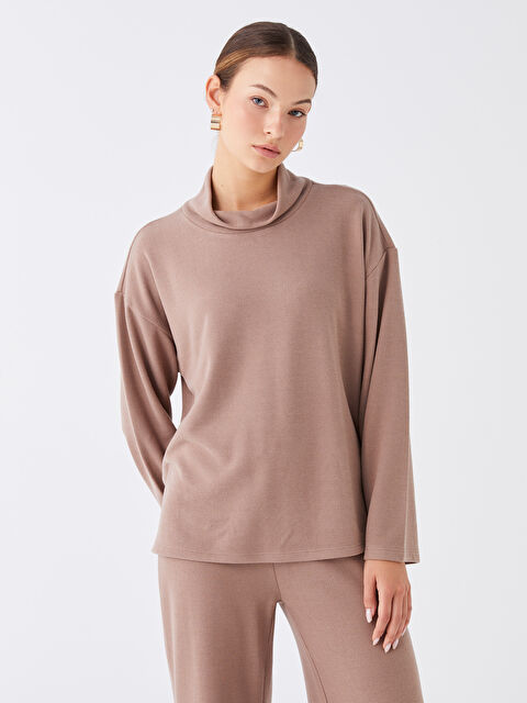 LCWAIKIKI Basic Balıkçı Yaka Düz Uzun Kollu Kadın Kazak - W37531Z8-GUH