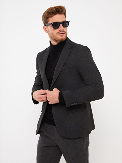 LCW BUSINESS Dar Kalıp Erkek Blazer Ceket - W37648Z8-RQL