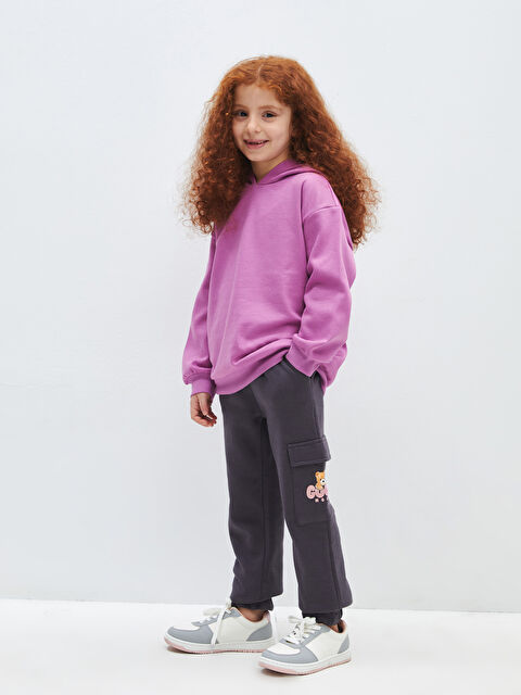 LCW Kids Beli Lastikli Kız Çocuk Kargo Eşofman Altı - W37684Z4-HHY