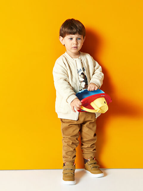 LCW baby Толстовка на молнии для малыша мальчика, стеганая, с длинным рукавом и воротником Колледж - W37849Z1-QVM