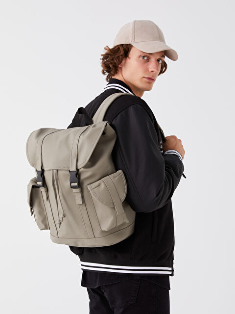 LCW ACCESSORIES Deri Görünümlü Erkek Sırt Çantası - W37876Z8-HAC