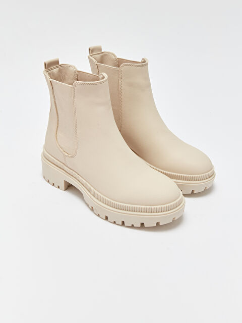 LCW STEPS Deri Görünümlü Kadın Bot - W38206Z8-D4L