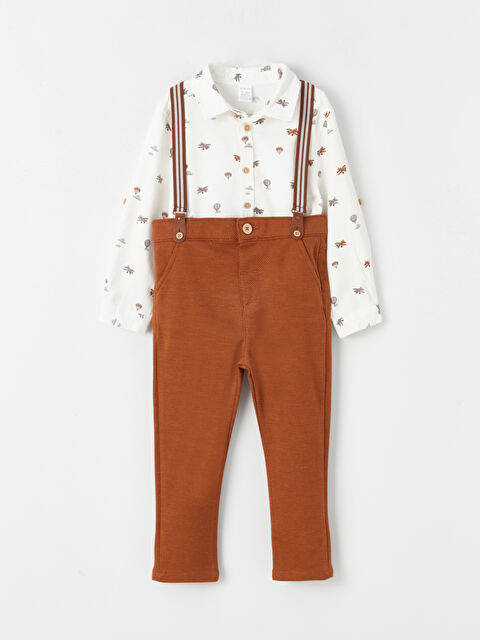 LCW Kids Erkek Çocuk Gömlek Pantolon Pantolon Askısı 3'lü Takım - W38378Z1-LRA